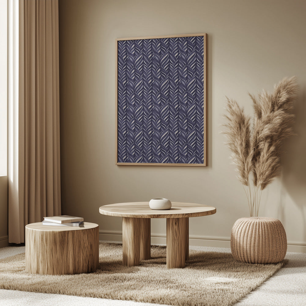 Indigo Blue Pattern Poster