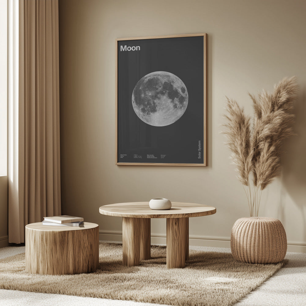 Solar System Moon Poster