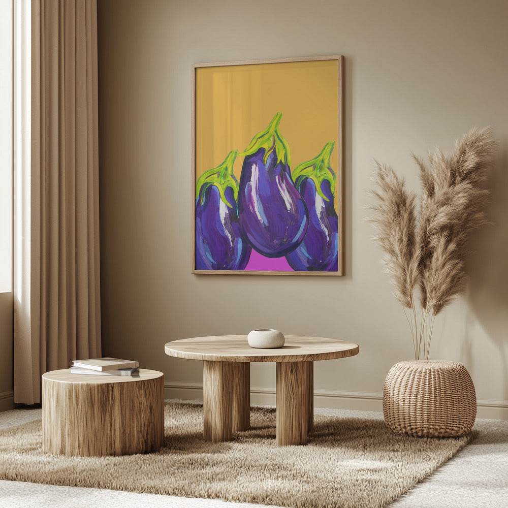 Groovy Aubergines Poster