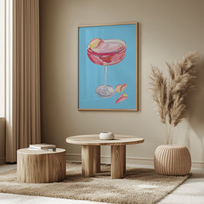 Sparkling Rose Gin Cocktail Poster