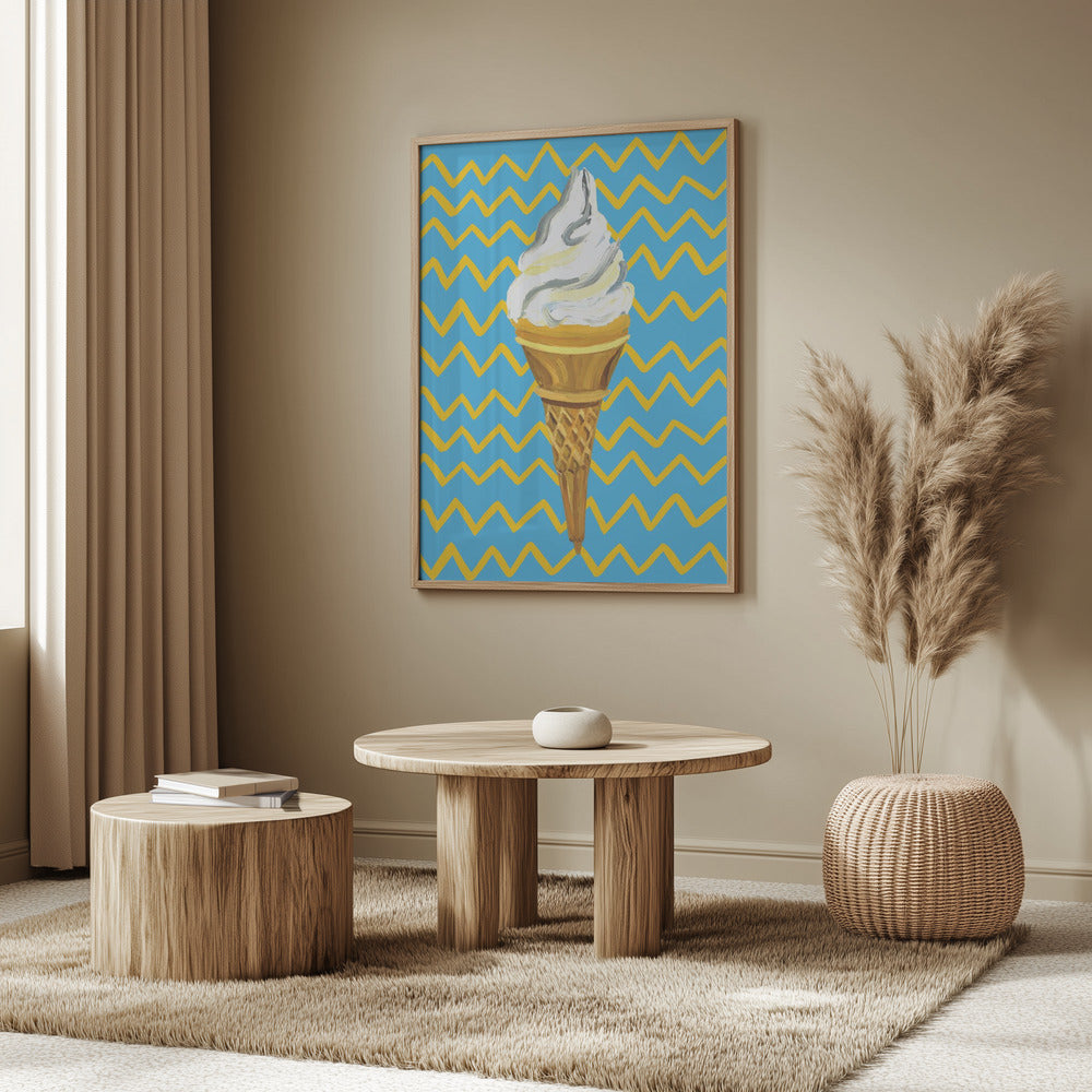 Ice Cream Blue Poster