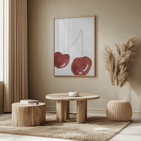 Isolated Cherries Poster