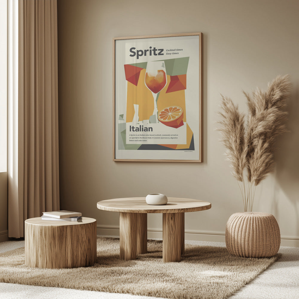 Aperol spritz print Poster