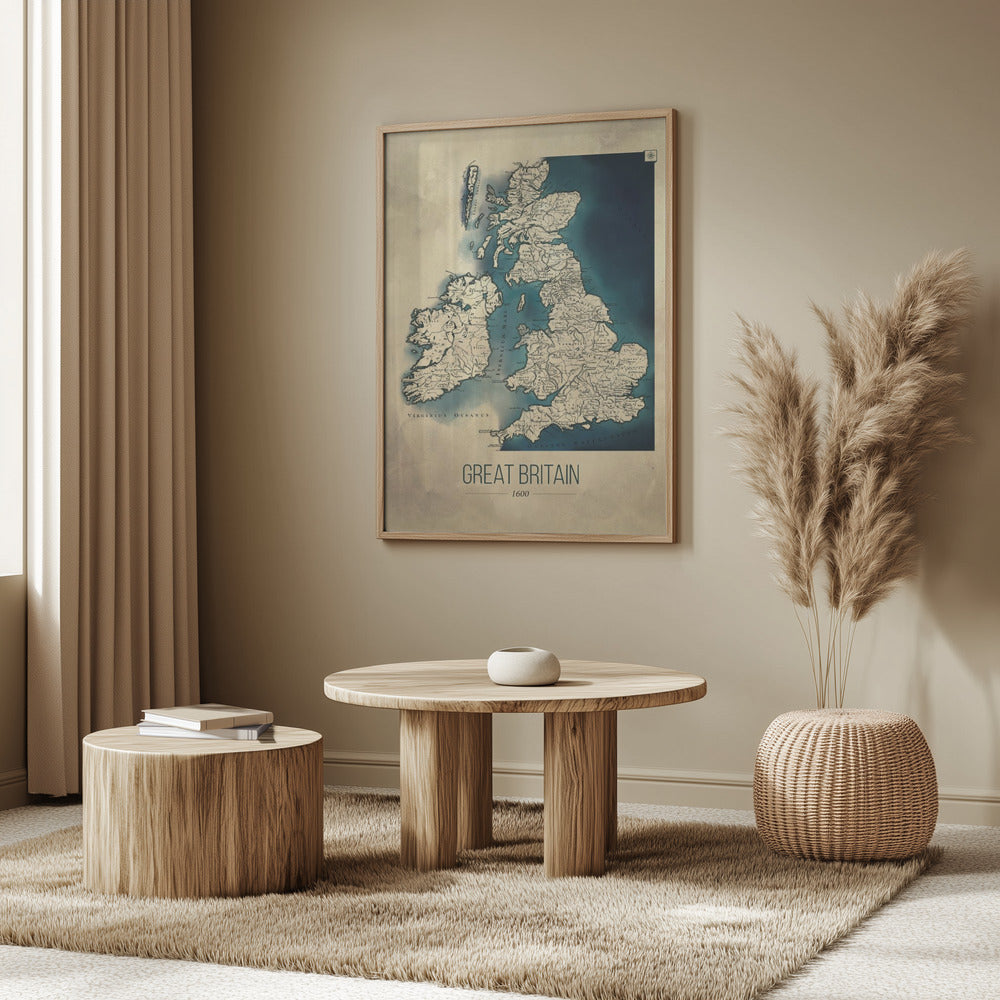 Great Britain map Poster