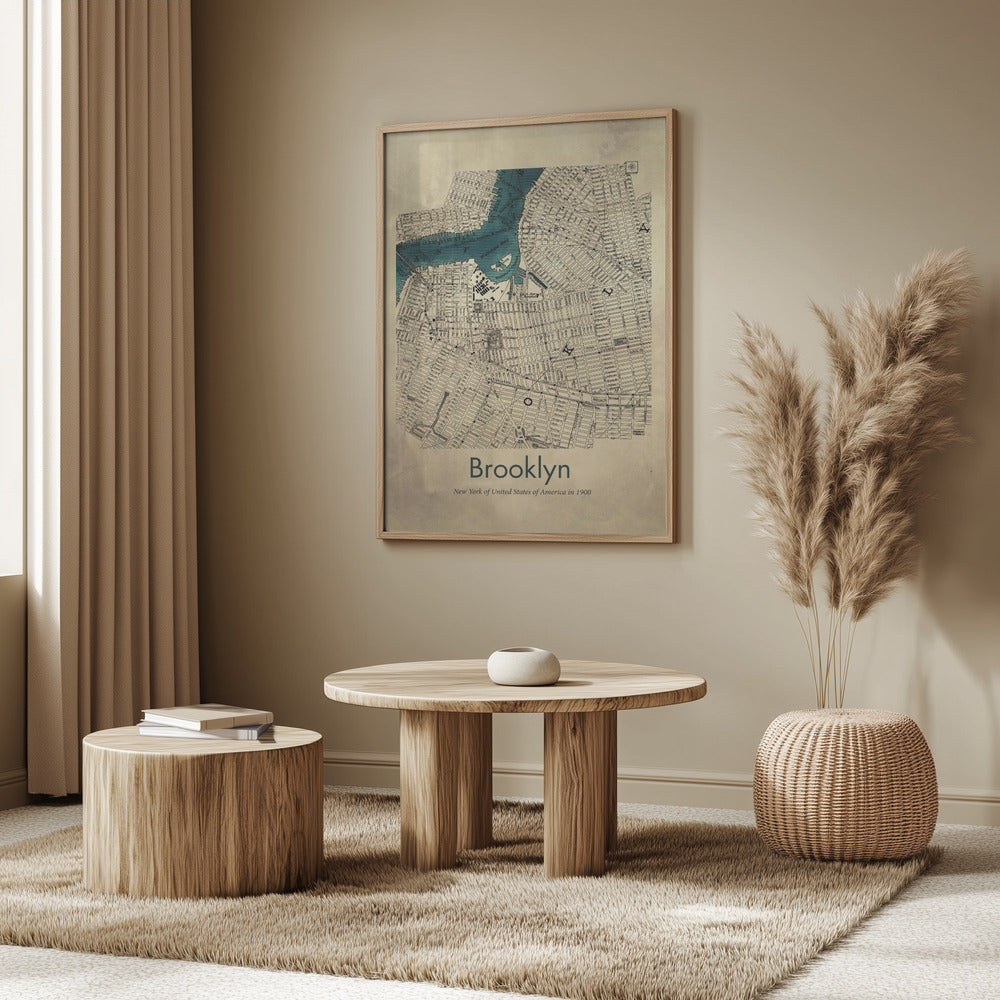 Brooklyn map Poster