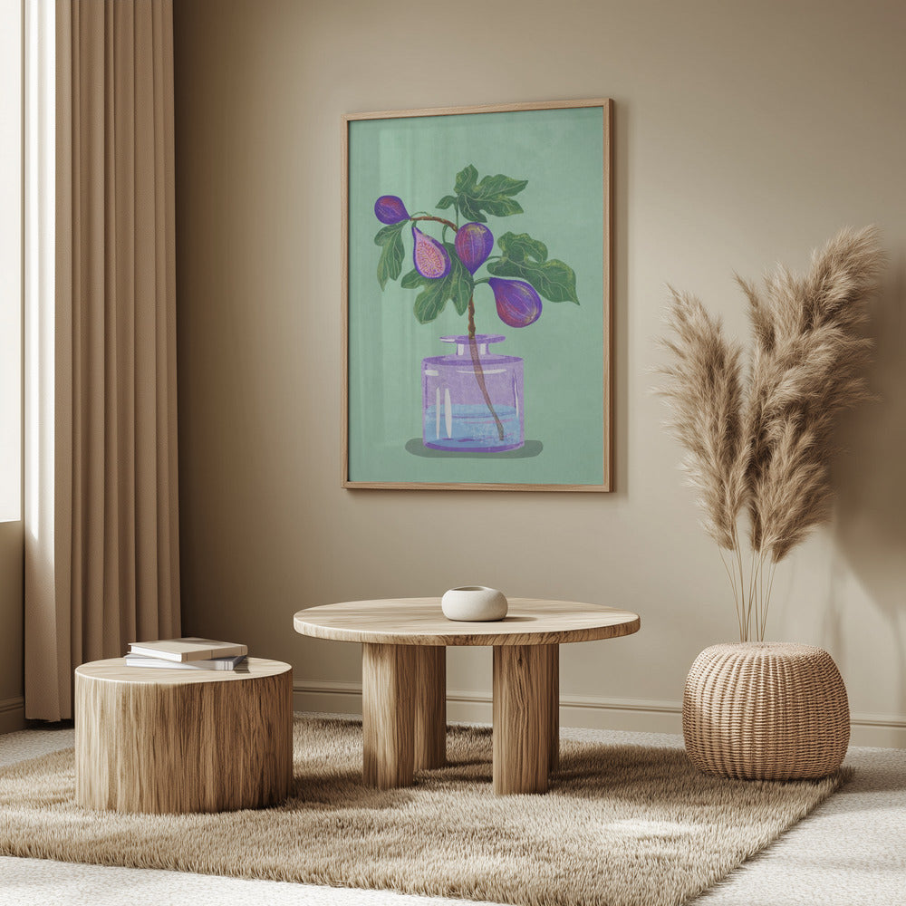 Figs Branch In Vase Poster