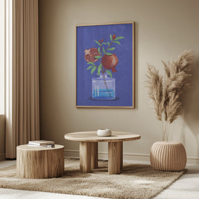 pomegranate in Vase Poster