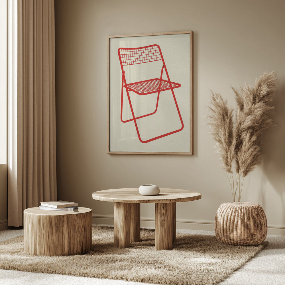 Ted Net Chair Red Poster