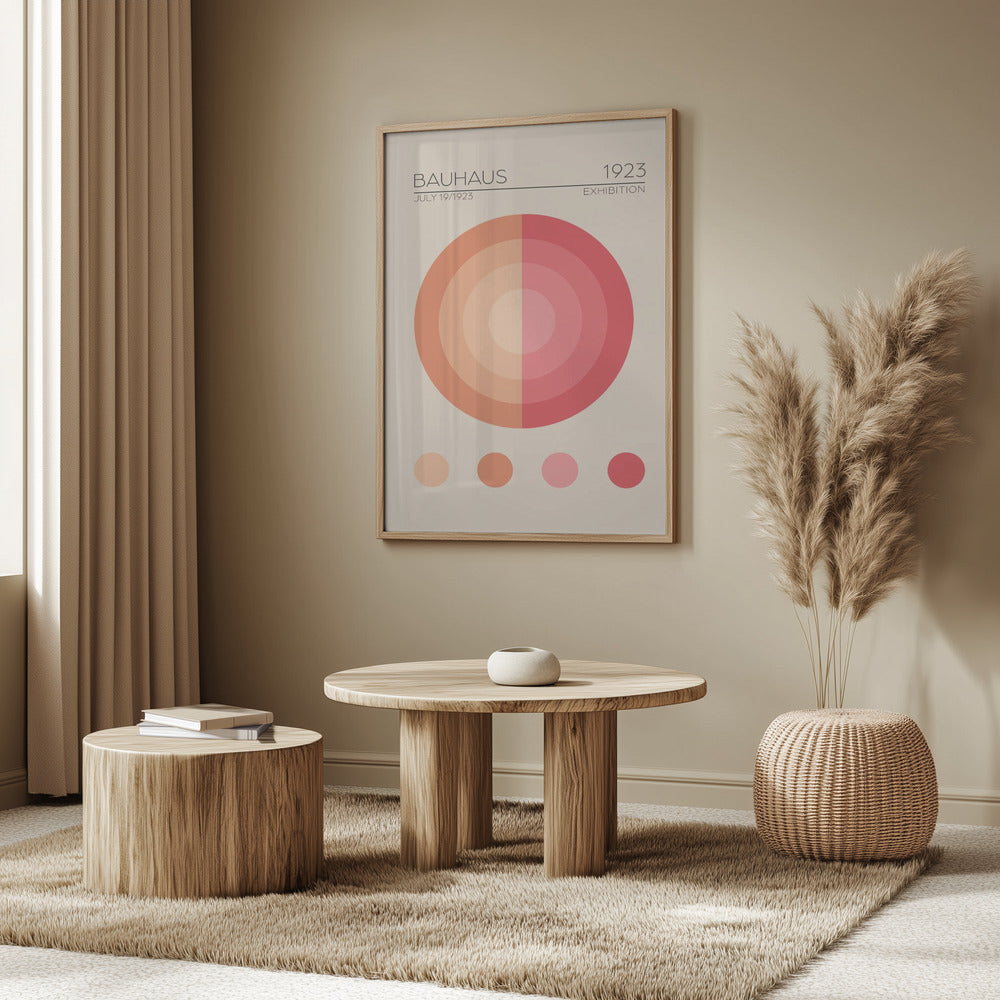 Bauhaus Pembe Daire Poster
