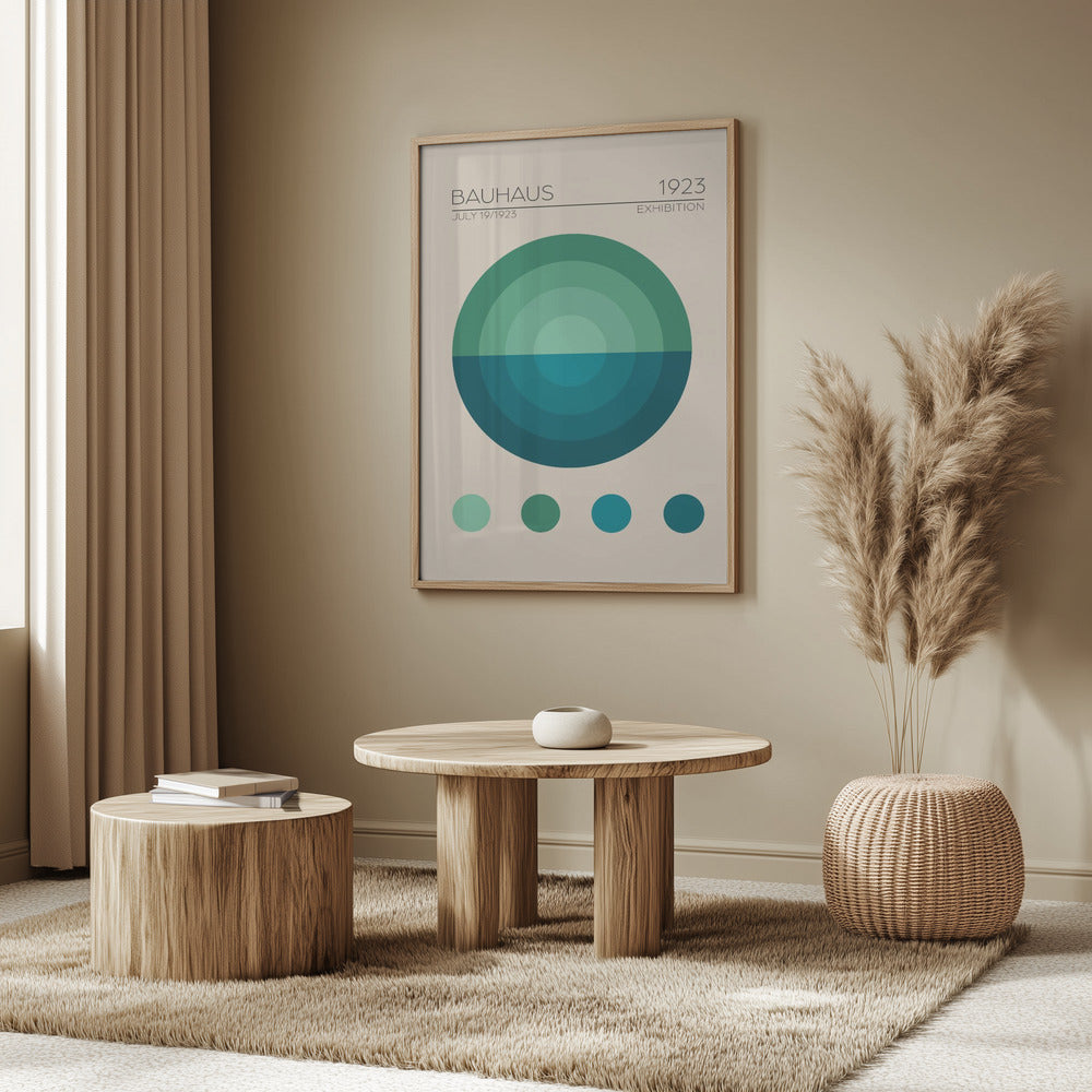 Bauhaus Mavi Daire Poster