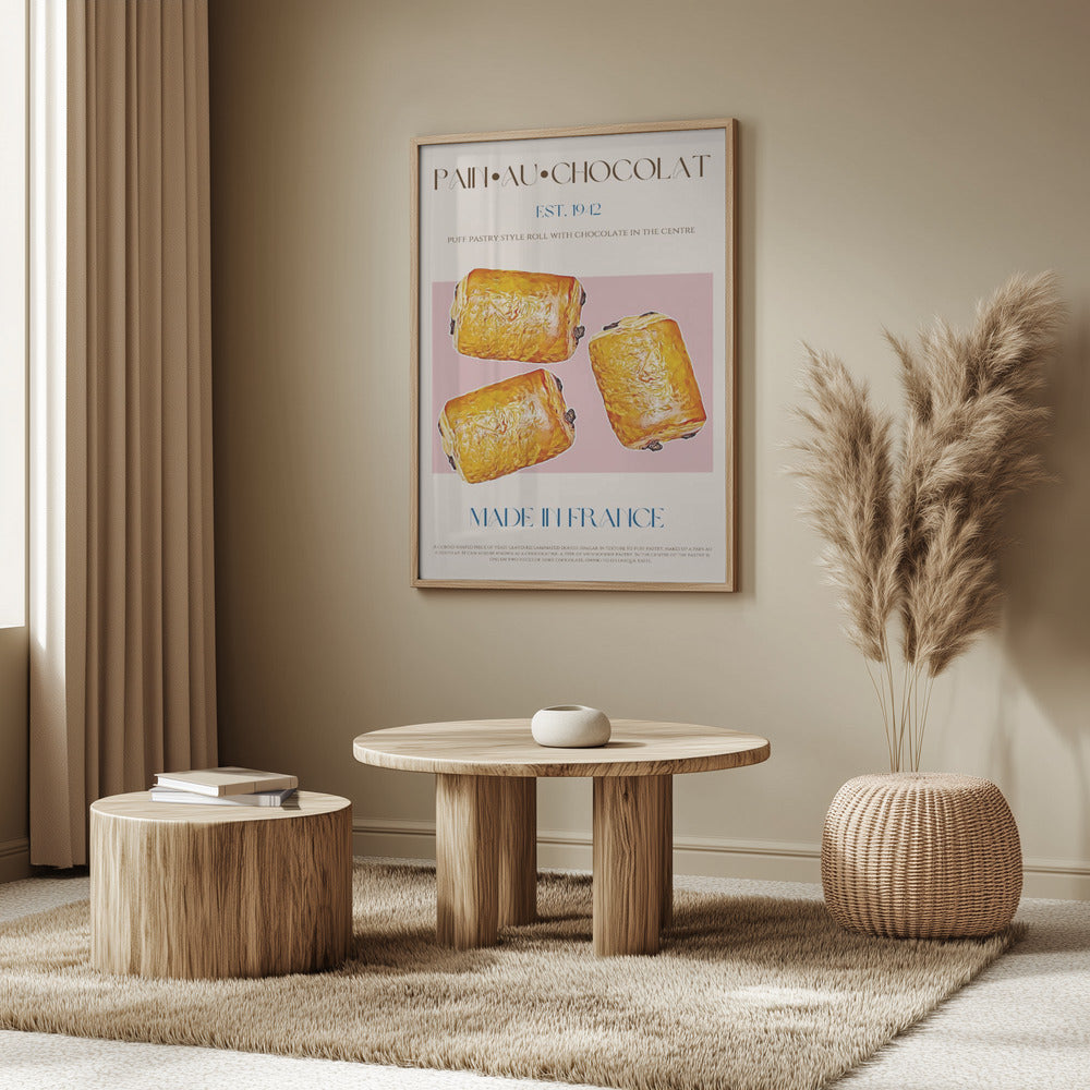 Pain Au Chocolat Print Poster