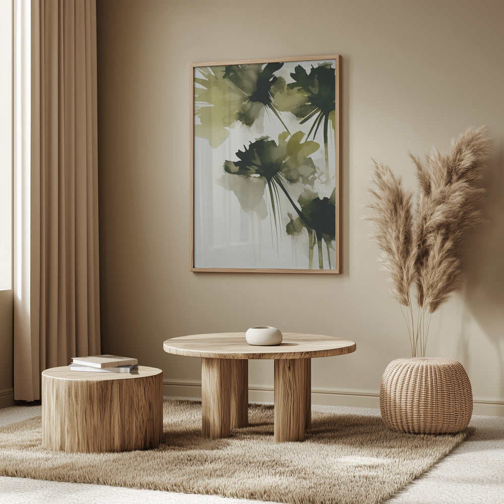 Green Flowers Poster