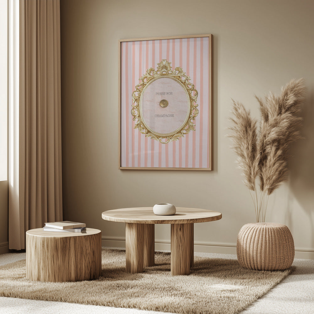 Champagnestriped4 Ratioiso Poster