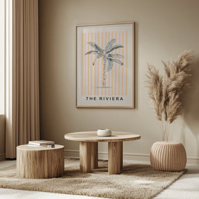 Pink and Yellow Palm Tree Poster