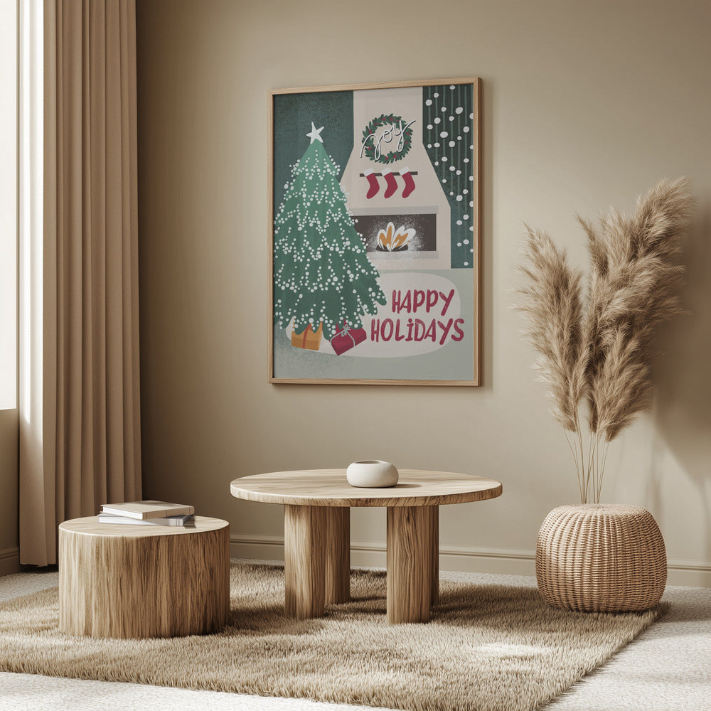 Cozy retro interior Poster