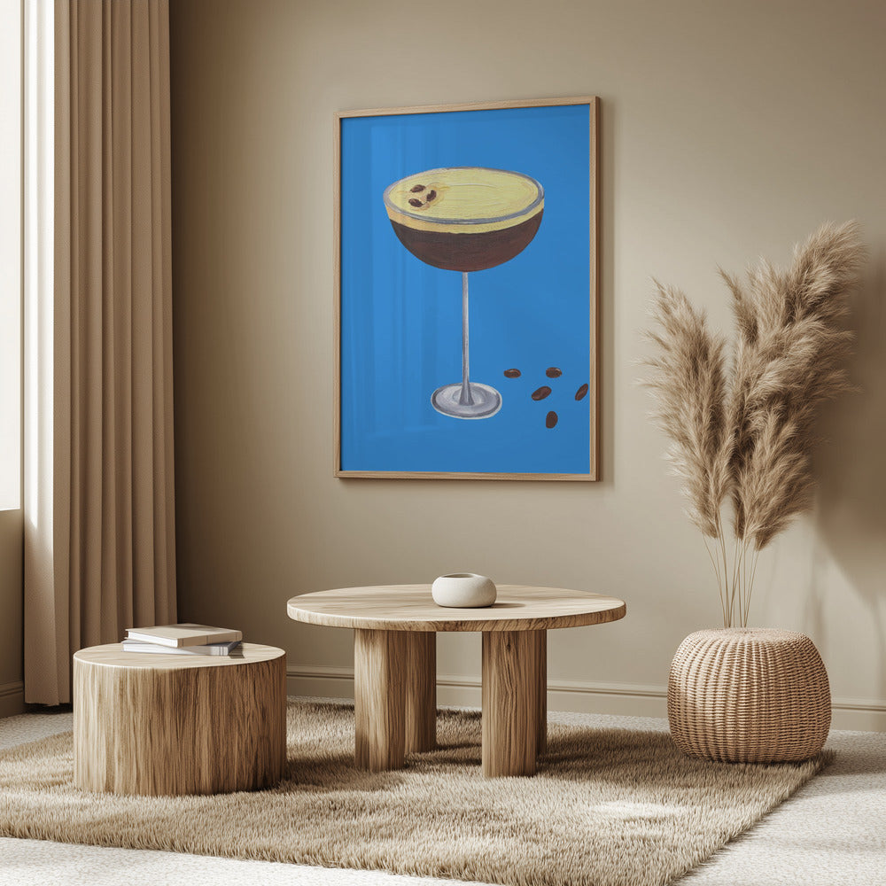 Espresso Martini Blue Poster