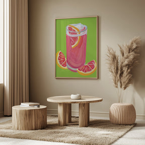 Grapefruit Paloma Pistachio Poster