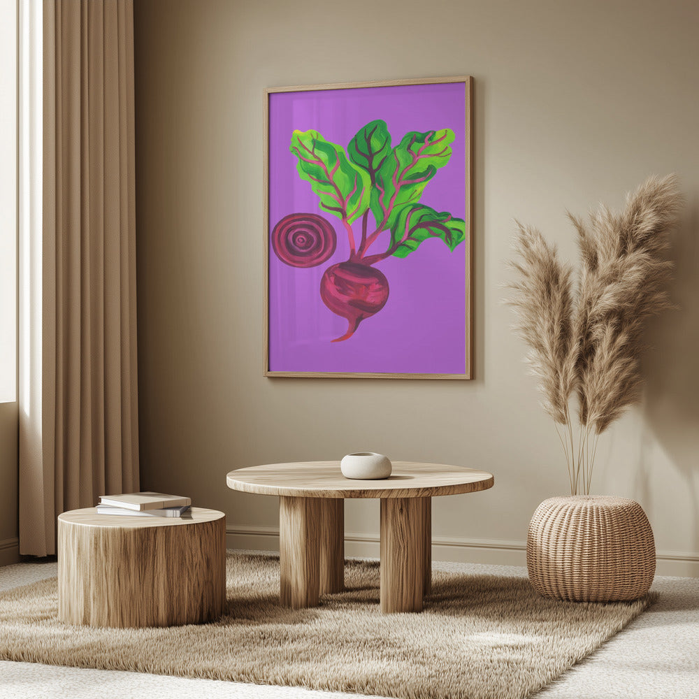 Beetroot Swirl Purple Poster