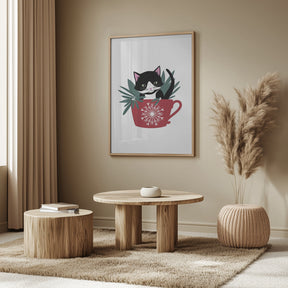 My cat Coco in a holiday mug Poster