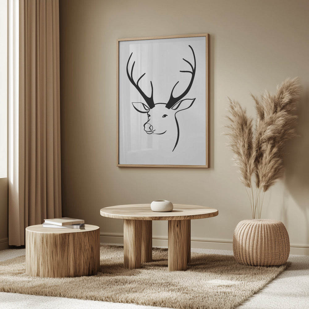 Reindeer head Poster