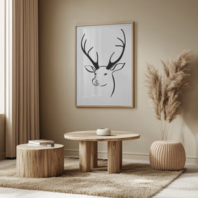 Reindeer head Poster