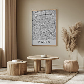 Paris White Poster