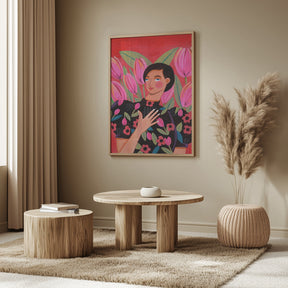 Abstract Modern Woman Portrait Poster