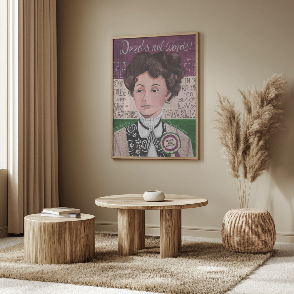 Portrait of a woman, Emmeline Pankhurst Poster