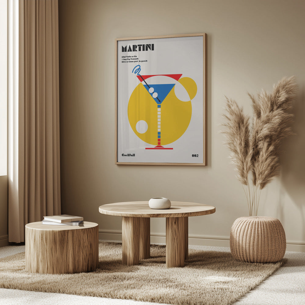 Martini Bauhaus Cocktail Poster