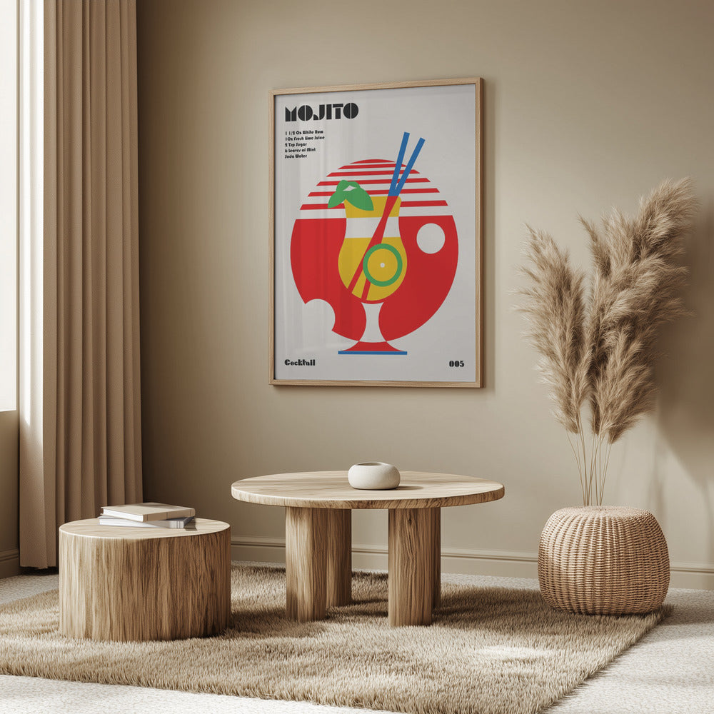 Mojito Bauhaus Cocktail Poster