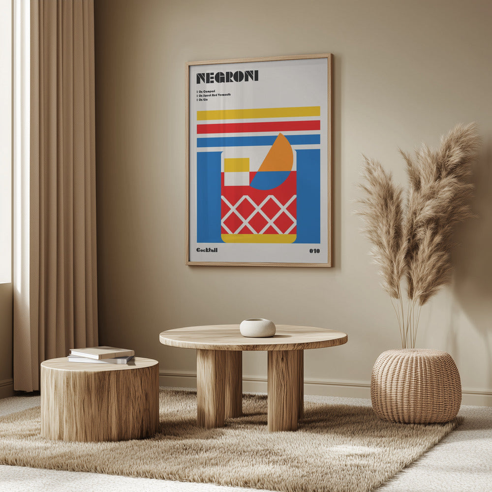 Negroni Bauhaus Cocktail Poster