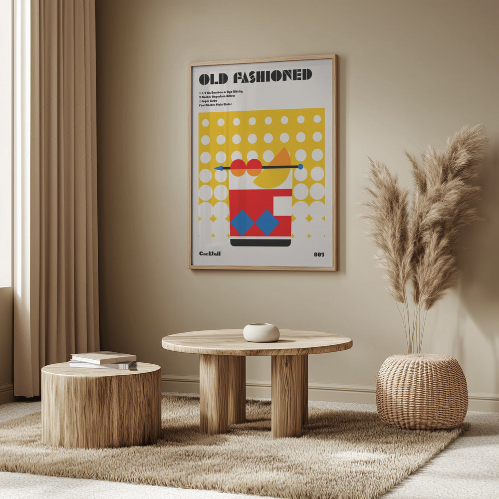 Old Fashioned Bauhaus Cocktail Poster