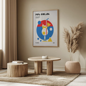 Pina Colada Bauhaus Cocktail Poster