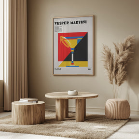 Vesper Martini Bauhaus Cocktail Poster