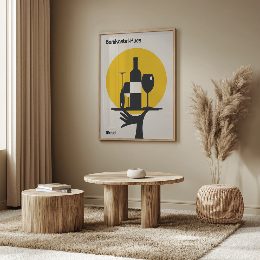 Mosel Wine Minimalist Print Poster