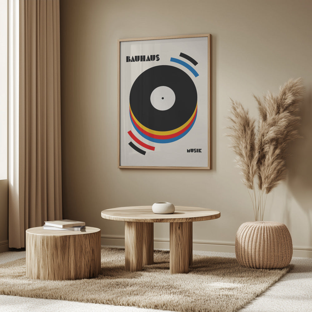 Bauhaus Musik Retro Illustration Poster