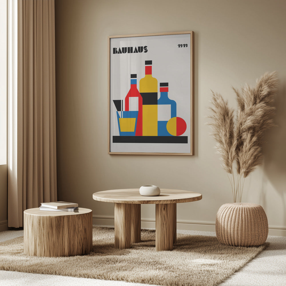 Bauhaus Wine Print Poster