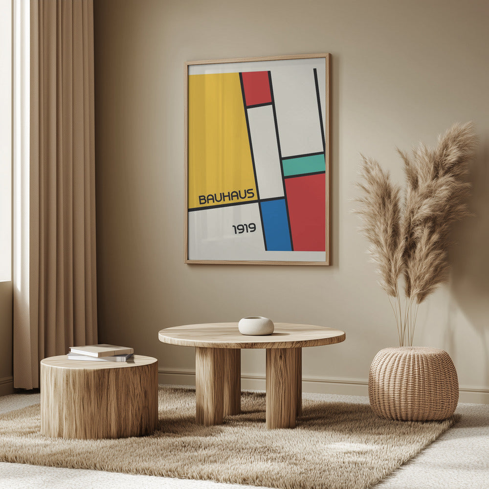 Bauhaus Geometric Design Retro Poster