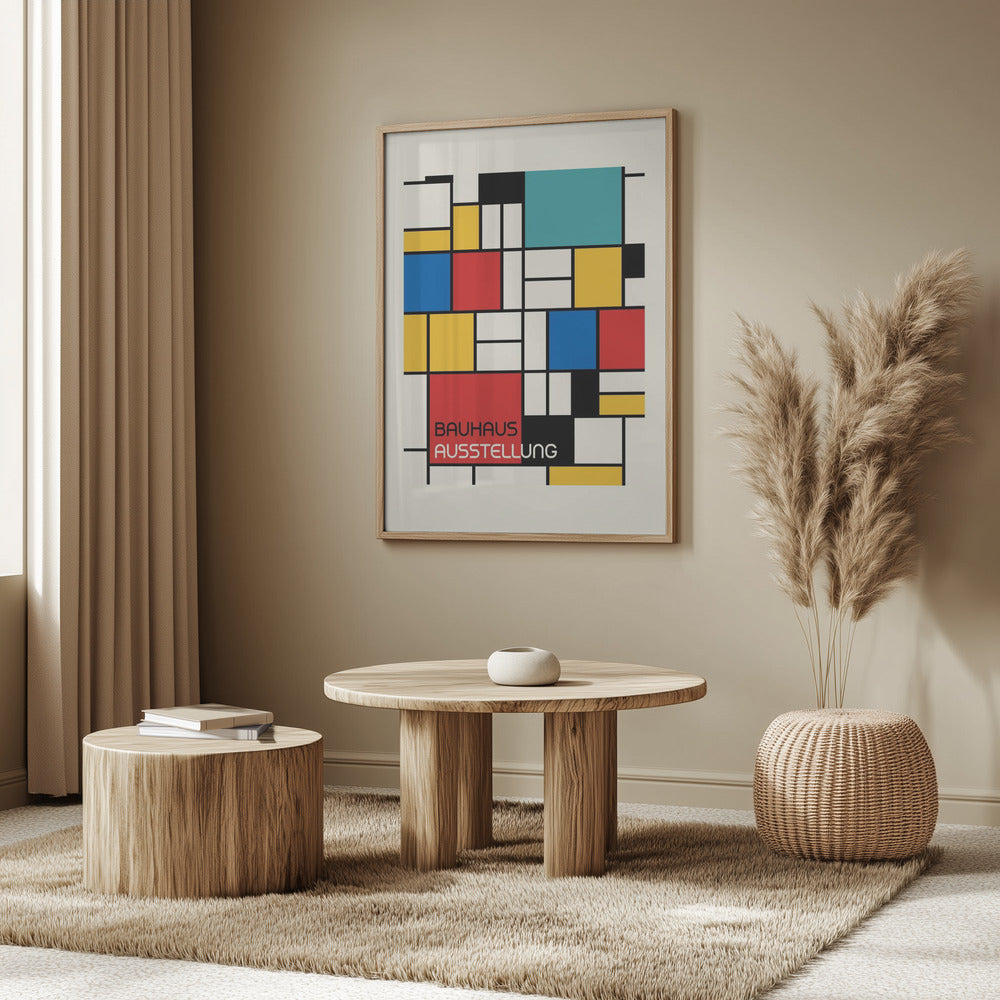 Bauhaus Geometric Design Retro Poster