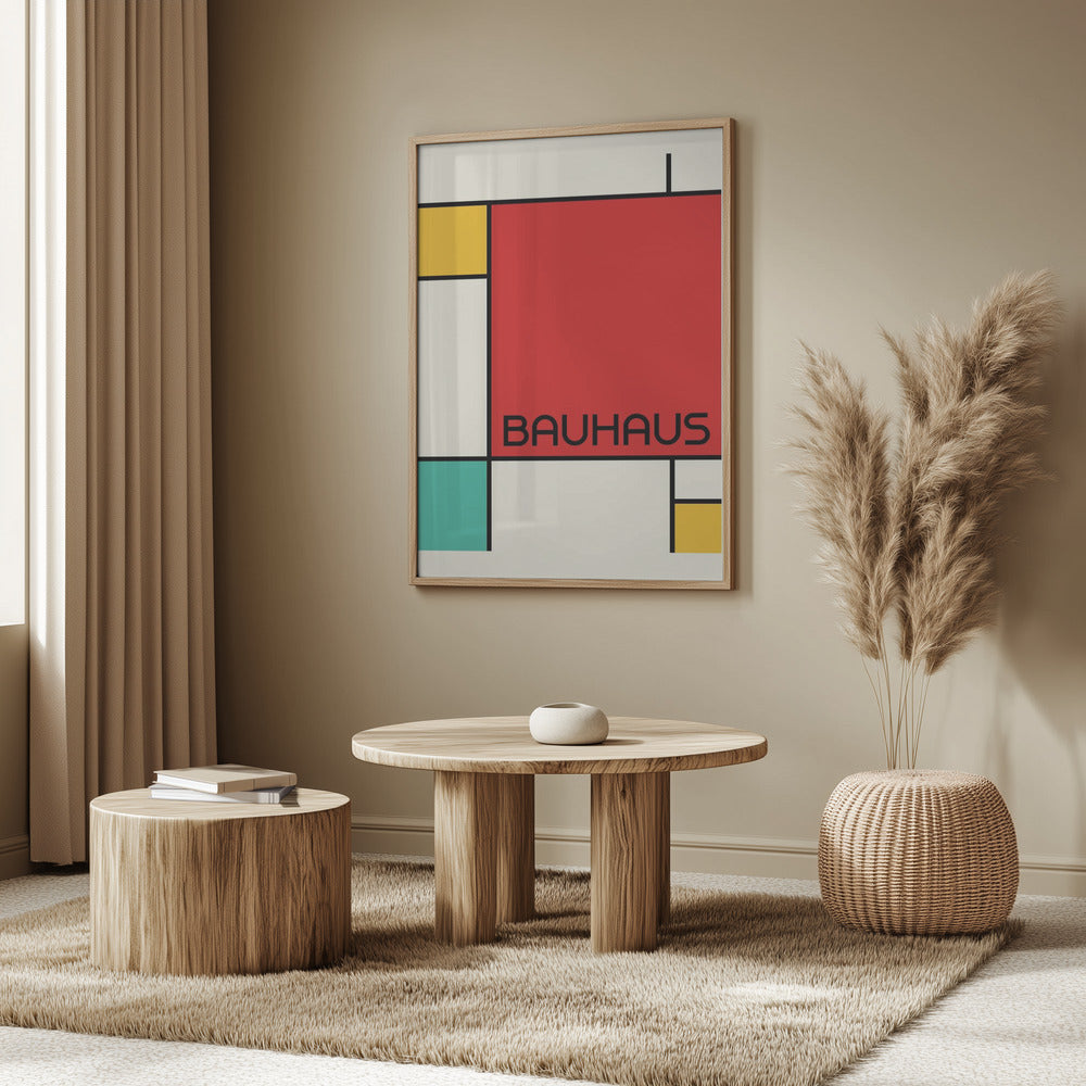 Bauhaus Geometric Design Retro Poster