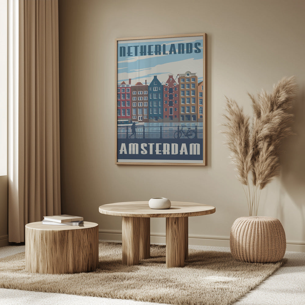 Amsterdam Travel Print Poster