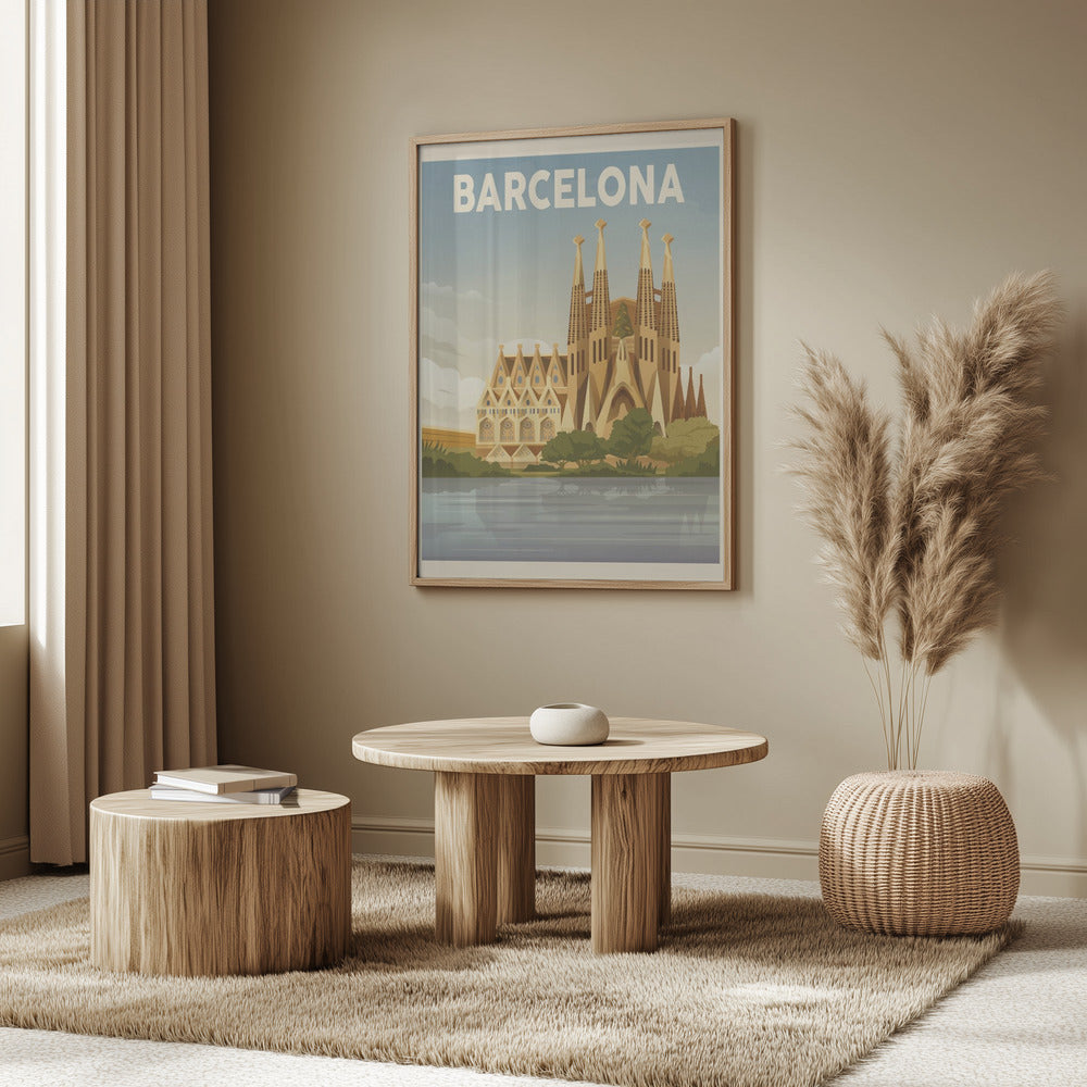 Barcelona Travel Print Poster