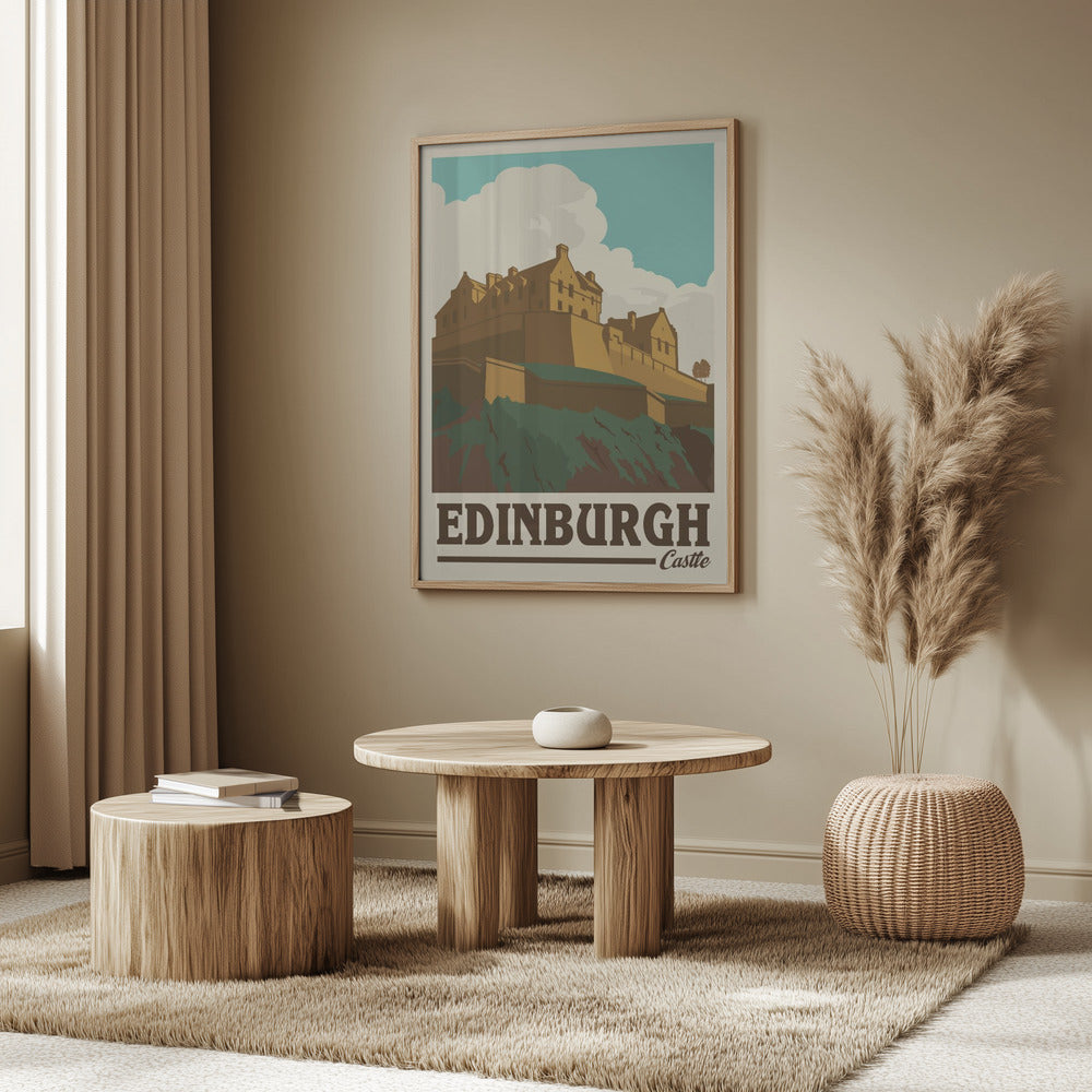 Edinburgh Castle Travel Print Poster