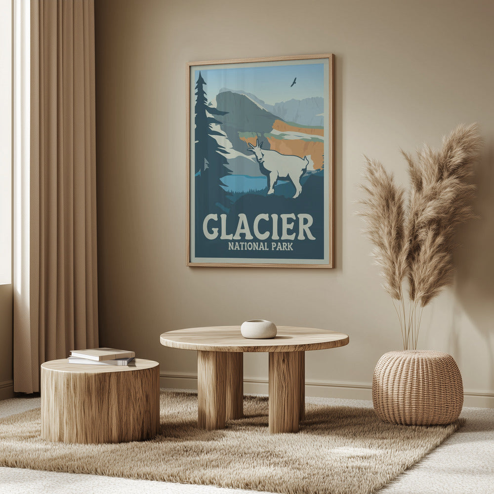 Glacier National Park Travel Print Poster