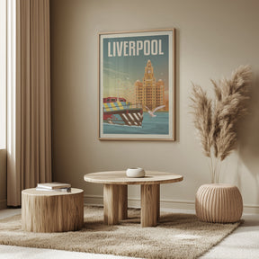 Liverpool Liver Building Travel Print Poster