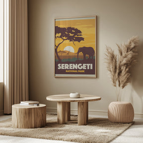 Serengeti National Park Travel Print Poster