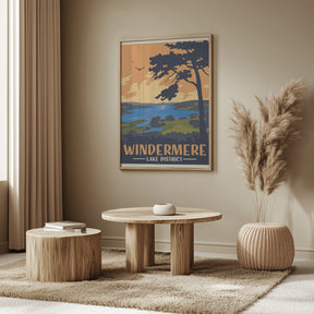 Windermere Lake District Travel Print Poster