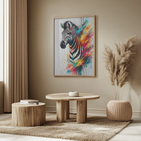 Colorful Zebra Poster