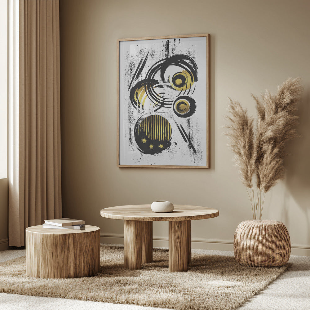 ABSTRACT ART Funky circles Poster