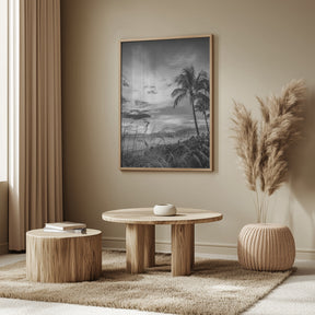 BONITA BEACH Evening mood | monochrome Poster